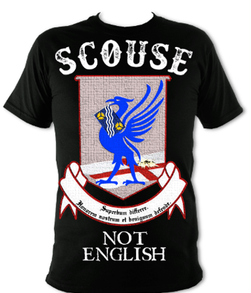 Scouse Not English Blue Edition Unisex T-Shirt