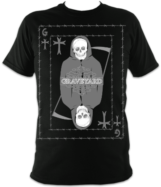 Graveyard Playing Card Black unisex t-shirt