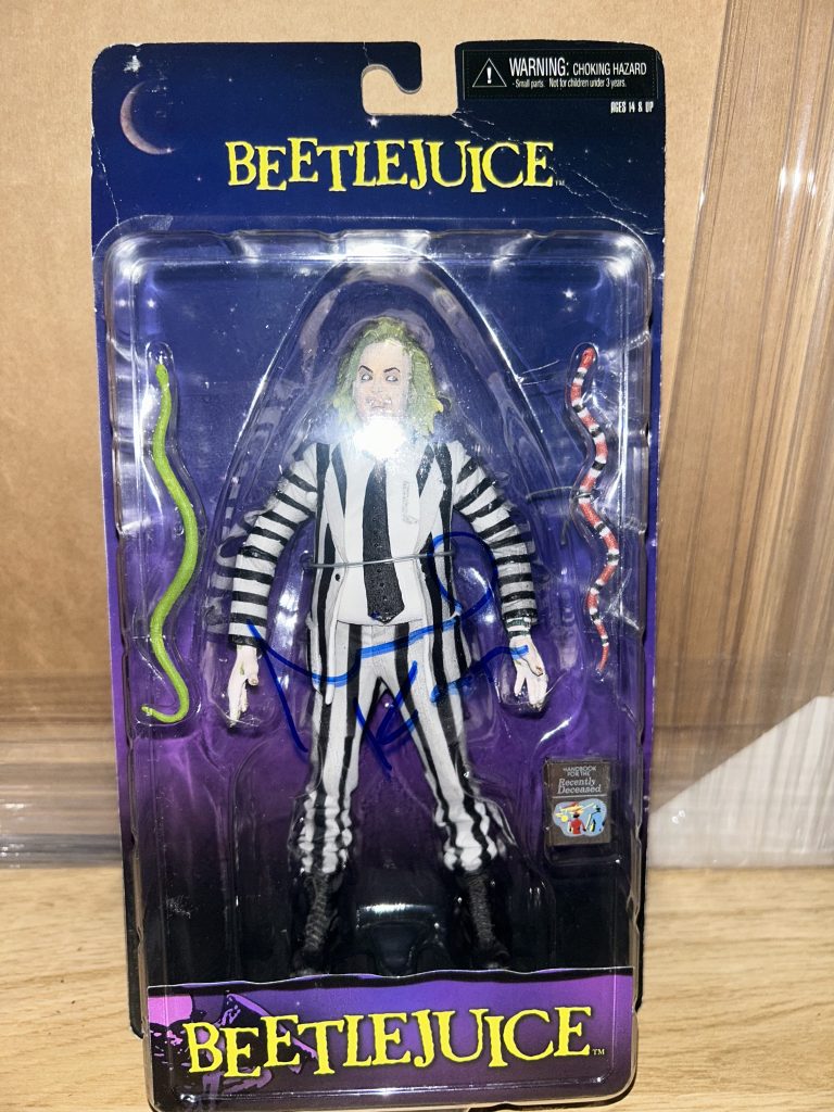 Beetlejuice 1988 signed figure